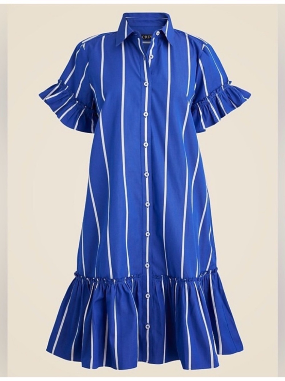 J. Crew Amelia shirt-dress in stripe cotton poplin